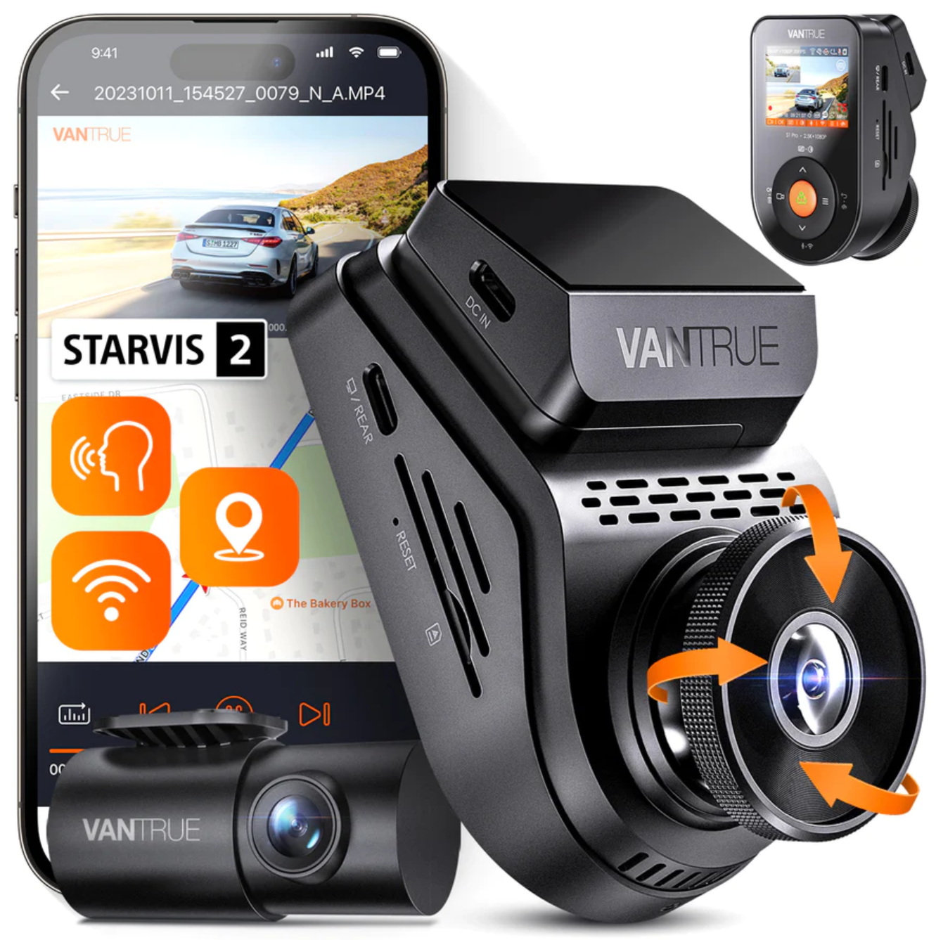 VANTRUE Sonnet 1 Pro (S1 Pro) Vantrue Sonnet 1 PRO (S1 PRO) 2-Channel Voice Controlled