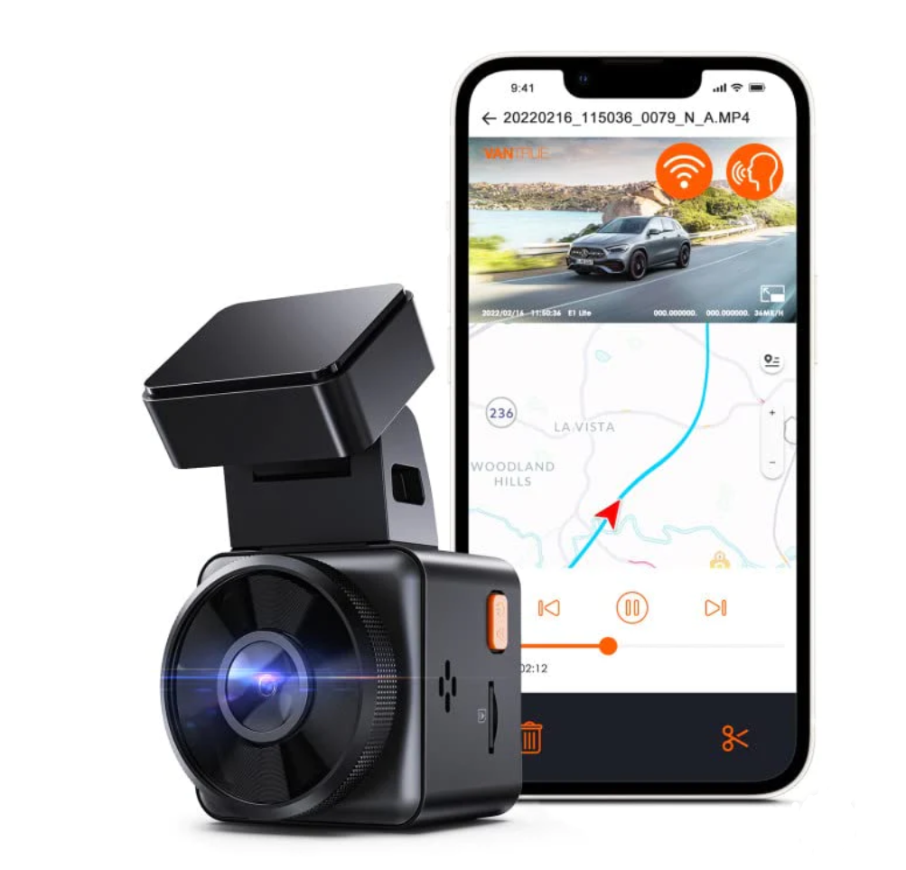 Vantrue Element 1 Lite (E1 Lite) Mini Voice Controlled Wifi Dash Camera (Only Front)