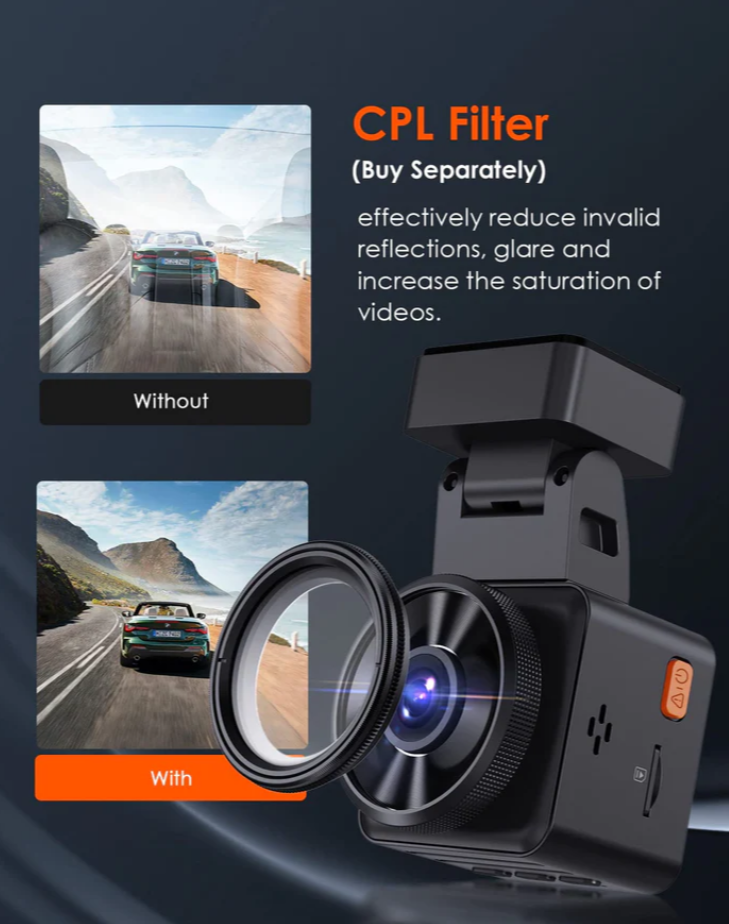 Vantrue Element 1 Lite (E1 Lite) Mini Voice Controlled Wifi Dash Camera (Only Front)