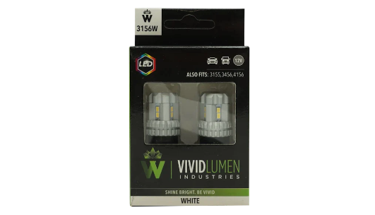 3156 White LED High Output LED Light Bulbs (Pair)