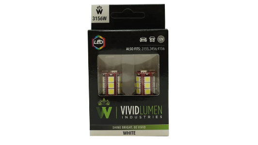 3156 White LED Long Lasting LED Light Bulbs (Pair)