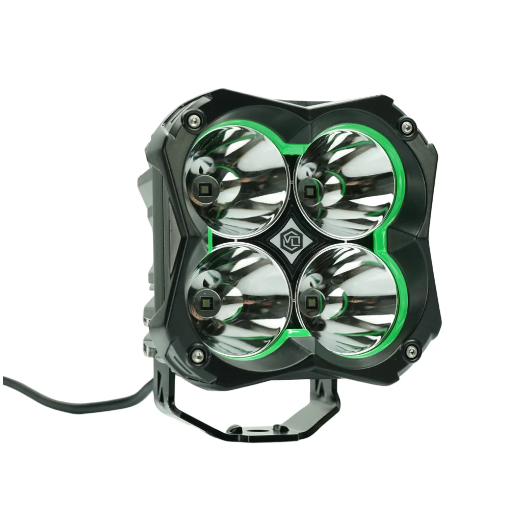 FNG 5 Hyper Spot POD Lights Green Coloured Bezel