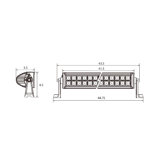 Midnight Series 40" LED Light Bar (dual Row)