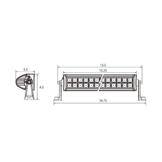 Midnight Series 12" LED Light Bar (Dual Row)